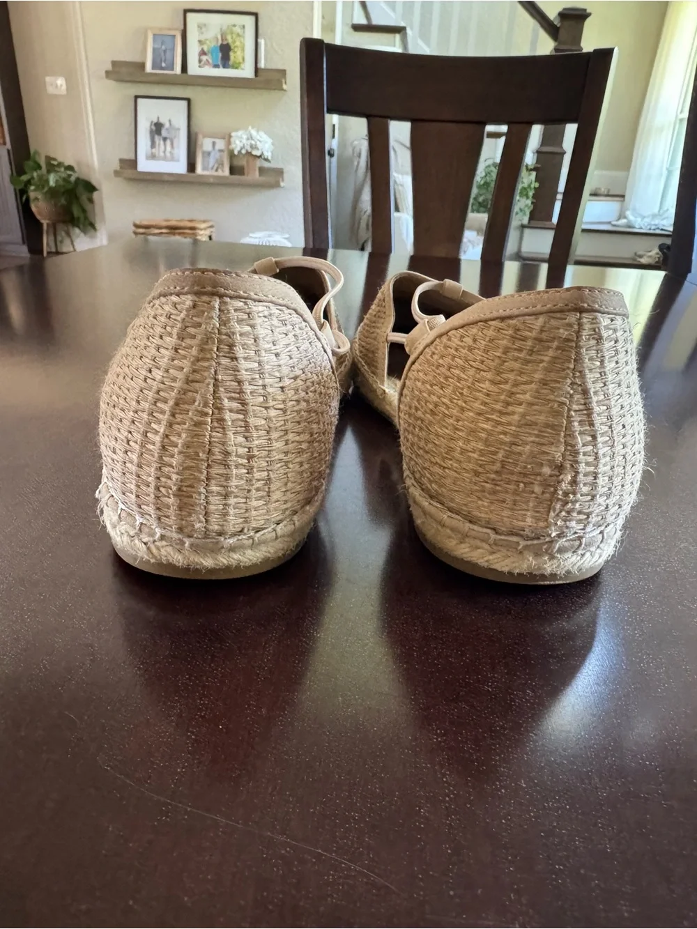 Eileen Fisher Natural Woven Espadrille Slingback Flats